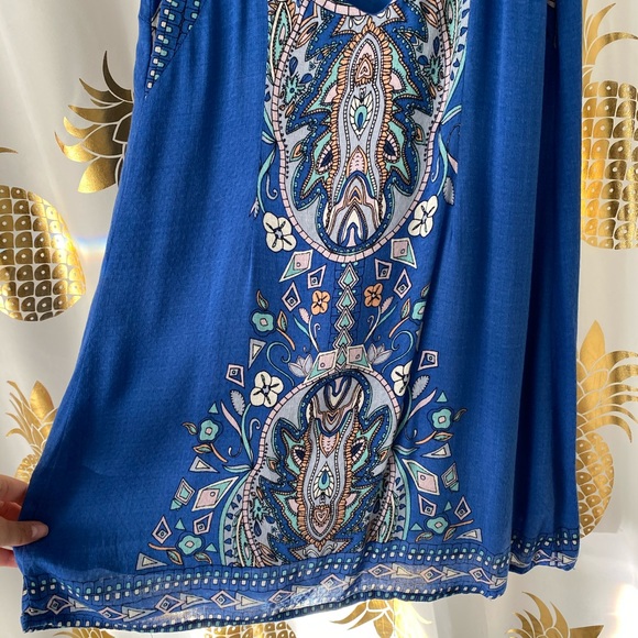 Urban Outfitters Ecoté Blue Patterned Tank dress - Picture 6 of 10